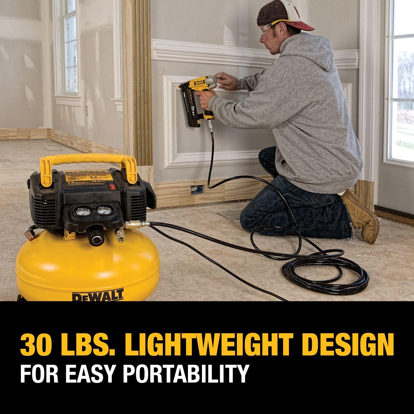 DEWALT Pancake Air Compressor, 6 Gallon, 165 PSI (DWFP55126),Multi - WoodArtSupply