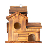 COLEBA Bird Houses for Outside,Outdoor 5 Hole Bird House Room for 5 Bird Families Bluebird Finch Cardinals Hanging Birdhouse for Garden (Brown - Set COLEBA