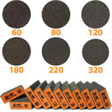 Sanding Block 10 pcs with Tack Cloth, 60 80 120 180 220 320 Coarse Medium Fine Grit Sanding Sponge Assortment, Sanding Sponges for Wood Drywall Metal S&F STEAD & FAST