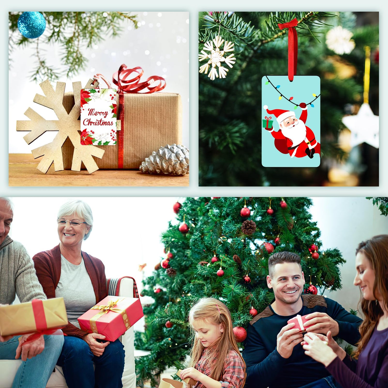 Personalized Christmas Ornaments 2023, Wood Custom Photo Text Hanging Ornament Customized Christmas Tree Decorations Gift for Family, Kids, Friends, Valyria