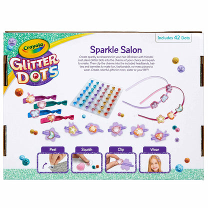 Crayola Glitter Dots Salon Hair Clips, DIY Kids Craft with Hair Accessories, Gift - WoodArtSupply