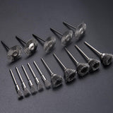 EASYIKI 15 Pieces Stainless Steel Wire Brushes, Wire Brush Wheel, Steel Wire Polishing Wheel Kits for Dremel Rotary Tools (1/8 Inch Shank) EASYIKI