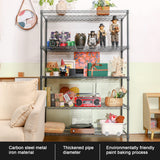 Land Guard 5 Tier Storage Racks and Shelving - 48" L x 20" W x 72" H Heavy Steel Material Pantry Shelves - Each Unit Loads 350 Pounds Wire Shelf, Land Guard