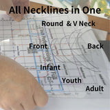 Heat Press Safe Tshirt Pressing Guide for Vinyl Alignment and Accurate Placement Shirt Neck and Chest. an All-in-one t Shirt Ruler Guide for Heat CLPA