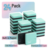 Mr. Pen- Mini Dry Erase Eraser, 24 Pack, Green Magnetic Dry Eraser, Whiteboard Eraser, Dry Erasers for Whiteboard, Magnetic Dry Erase Eraser, Dry Mr. Pen
