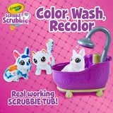 Crayola Scribble Scrubbie Pets Tub Set, Washable Pet Care Toy, Toys for Girls & Boys, Holiday Gifts for Kids, Ages 3, 4, 5, 6 Crayola