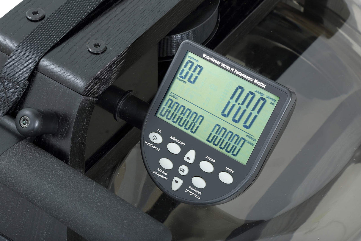 WaterRower Club All Black Rowing Machine in Ash Wood with S4 Monitor WaterRower