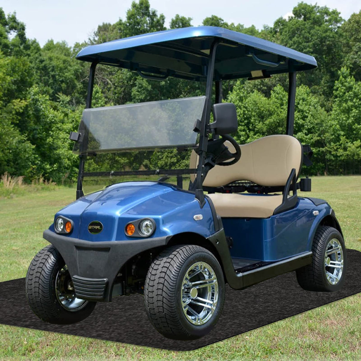 Halero Golf Cart Parking Mat 4.9 ft × 9.1 ft Garage Floor Mat Oil Absorbent Waterproof Rubber Backing Layer Floor Protective Pad from Spills, Drips, Halero