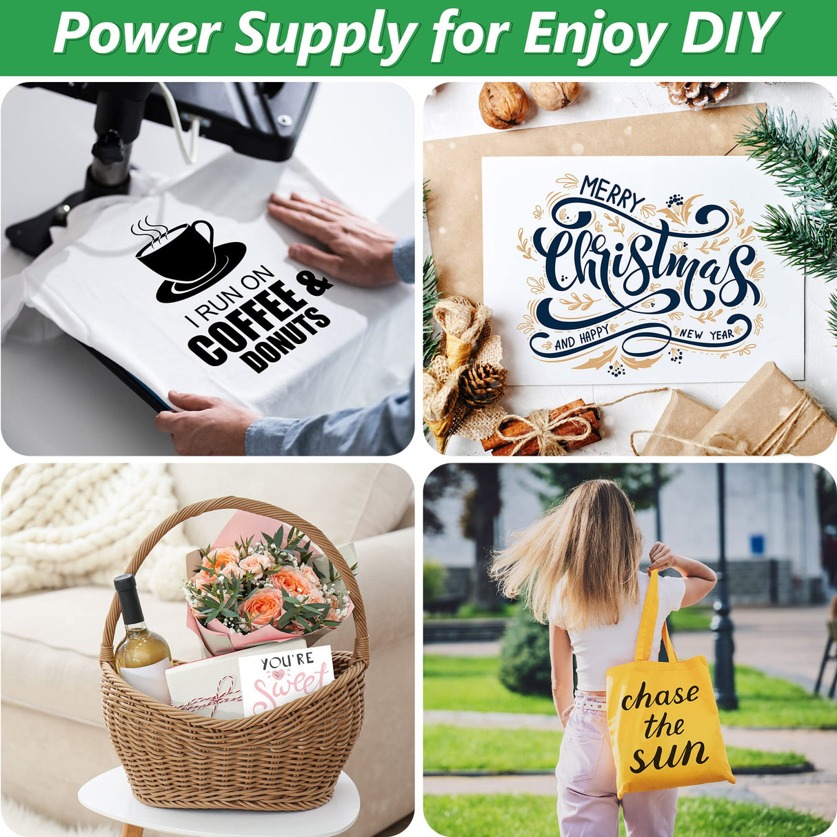 Enhon Power Cord Replacement Compatible with Cricut Maker 3, 24V AC DC Power Adapter Compatible with Cricut Cutting Machine, Charger Power Supply Enhon