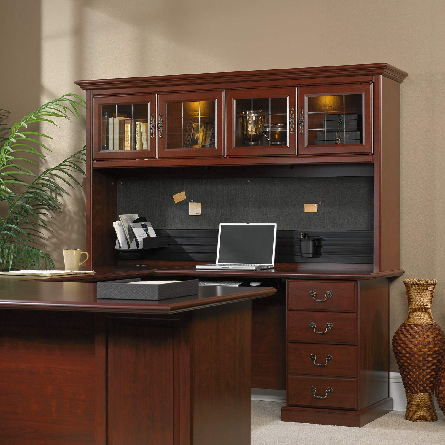 Sauder Heritage Hill Hutch, Classic Cherry finish Sauder