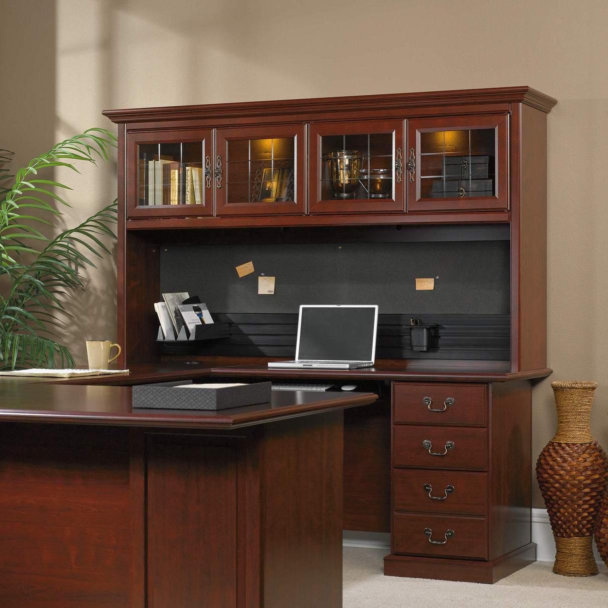 Sauder Heritage Hill Hutch, Classic Cherry finish Sauder