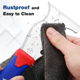 WORKPRO Paint Scraper, 8 in 1 Paint Remover, Metal Putty Knife with Hammer End and Can Opener, Stainless Steel Scraper Tool for Removing Caulk, WORKPRO