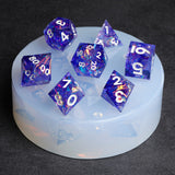 DND Sharp Edge Dice Silicone Mold for 7Pcs Resin Dice Set- High Toughness, Easy Demolding, and Smooth Finish(Regular D4) AUSPDICE