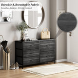 Nicehill Black Dresser for Bedroom with 5 Drawers, Kids Dresser Wood Grain Print, Dressers & Chests of Drawers for Closet, Clothes, Nursery, Bedroom Nicehill