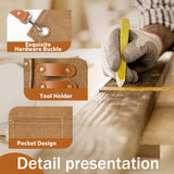 INMTIE woodworking apron. Heavy wax canvas work apron (Khaki) INMTIE