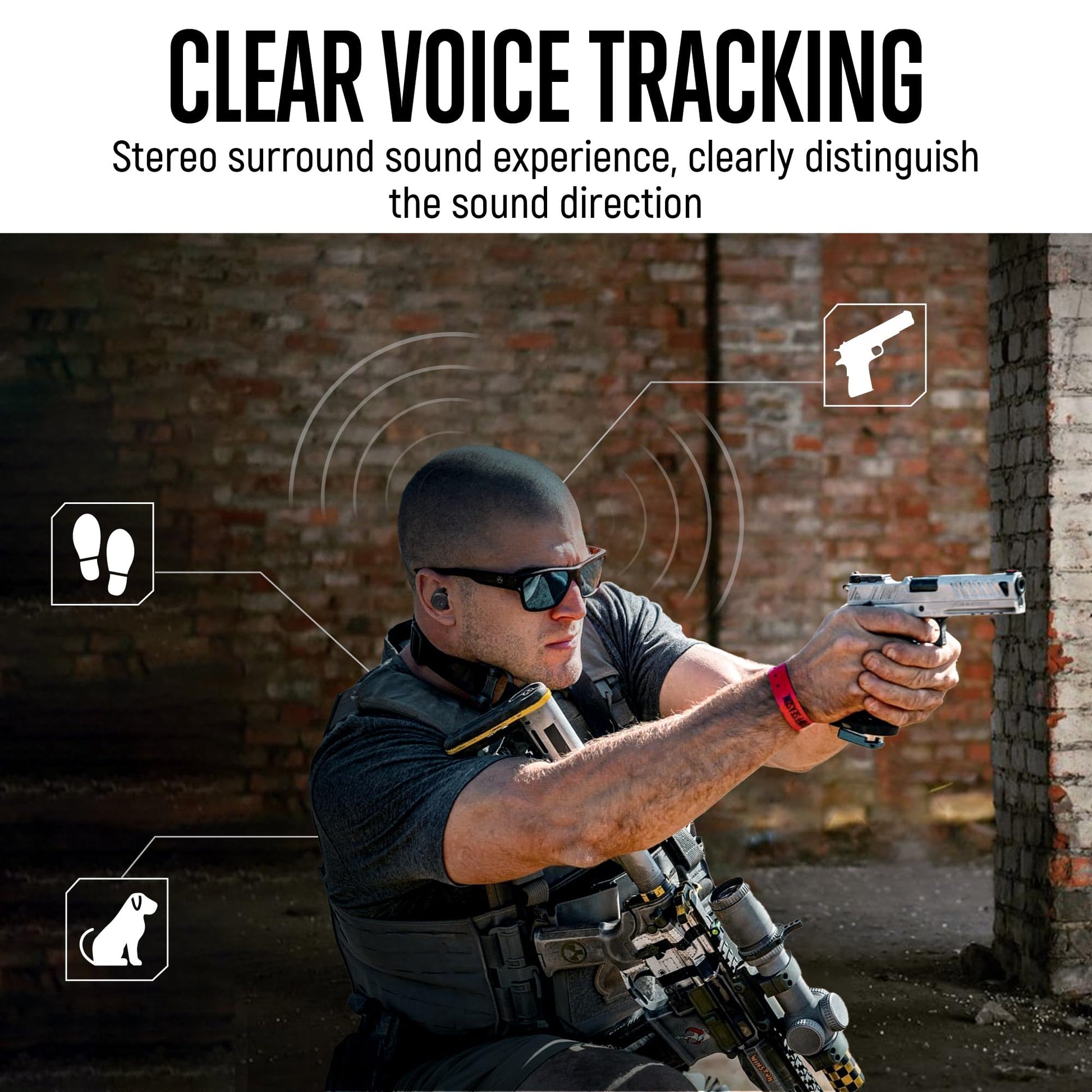 GLORYFIRE Shooting Ear Protection Earmuffs, Bluetooth Hearing Protection Ear Muffs for Noise Reduction - WoodArtSupply