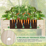 COSTWAY Raised Garden Bed, Elevated Wooden Planter Box Stand for Vegetables, Fruit, Herbs, Flower, Standing Gardening Box for Backyard, Patio, COSTWAY