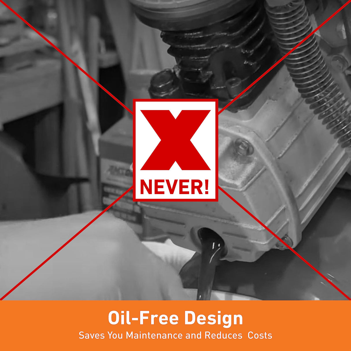 WALNUT CANYON 2 Gallon Air Compressor, 1.8 SCFM@90 PSI Air Compressor Portable, 1.1 HP Oil-Free Small Air Compressor Max 150 PSI, 70 dB Quiet Air WALNUT CANYON