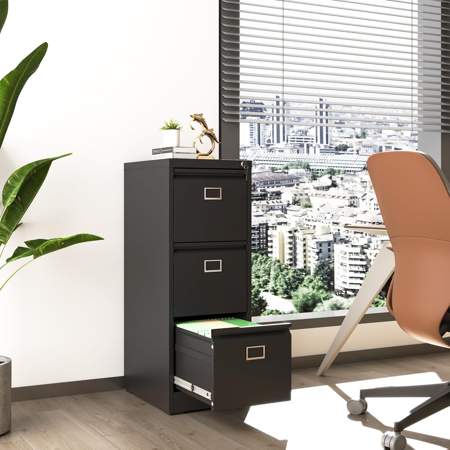 VIYET 2 Drawer and 3 Drawer File Cabinet,Metal Vertical File Cabinets with Lock for Home Office,Heavy Duty Office Steel Filing Cabinet for Hanging VIYET