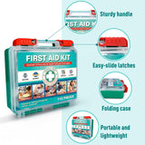 General Medi 110 Pieces Small First Aid Kit - HardCase First Aid Box - Contains Premium Medical Supplies for Travel, Home, Office, Vehicle, Camping, General Medi