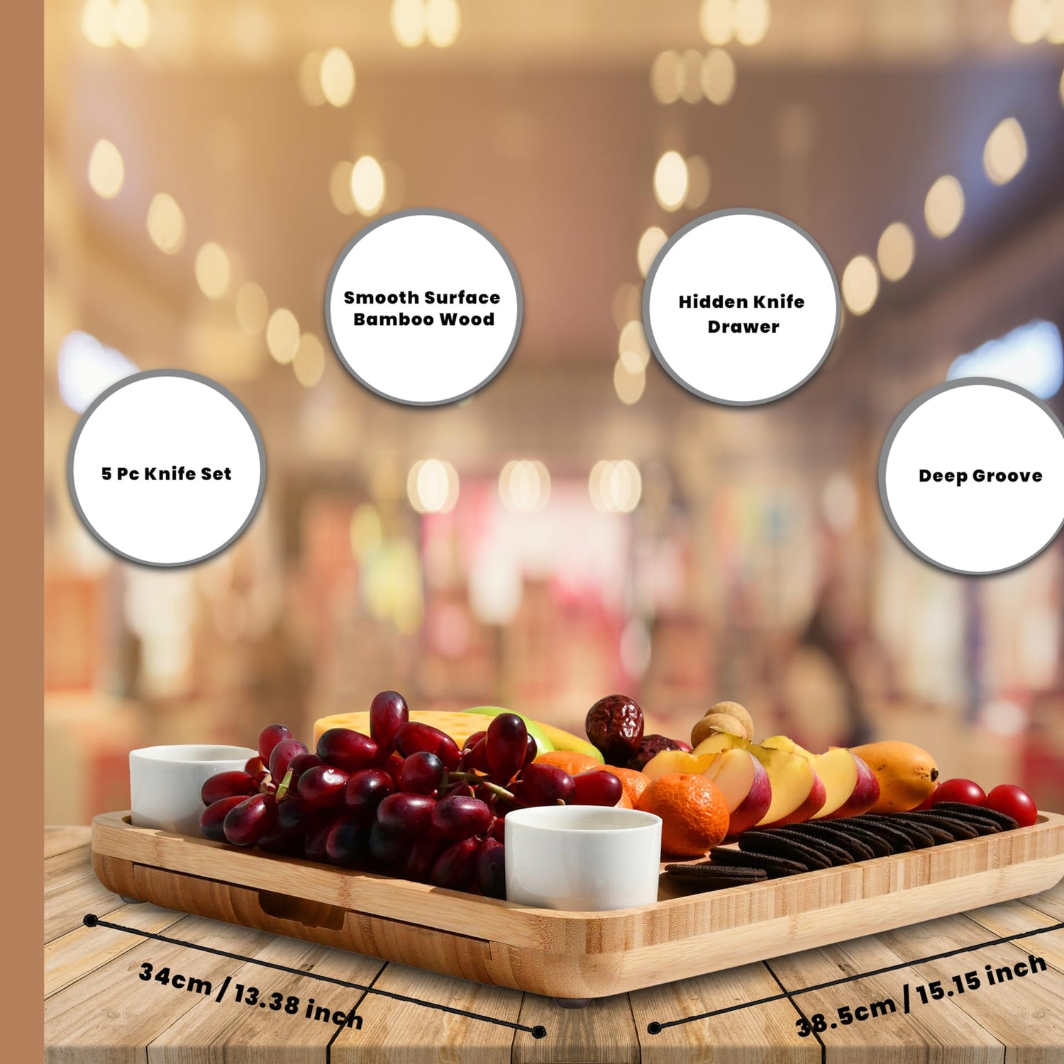 Personalized Charcuterie Board, Bamboo Cheese Board, Wedding Gifts, Housewarming Gift, Birthday Gifts for Women or Men, Custom Engraved Serving YEWBEE