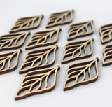 ALL SIZES BULK (12pc to 100pc) Unfinished Wood Wooden Laser Cutout Long Leaf Dangle Earring Jewelry Blanks Shape Crafts Made in Texas Texan Wood Crafts