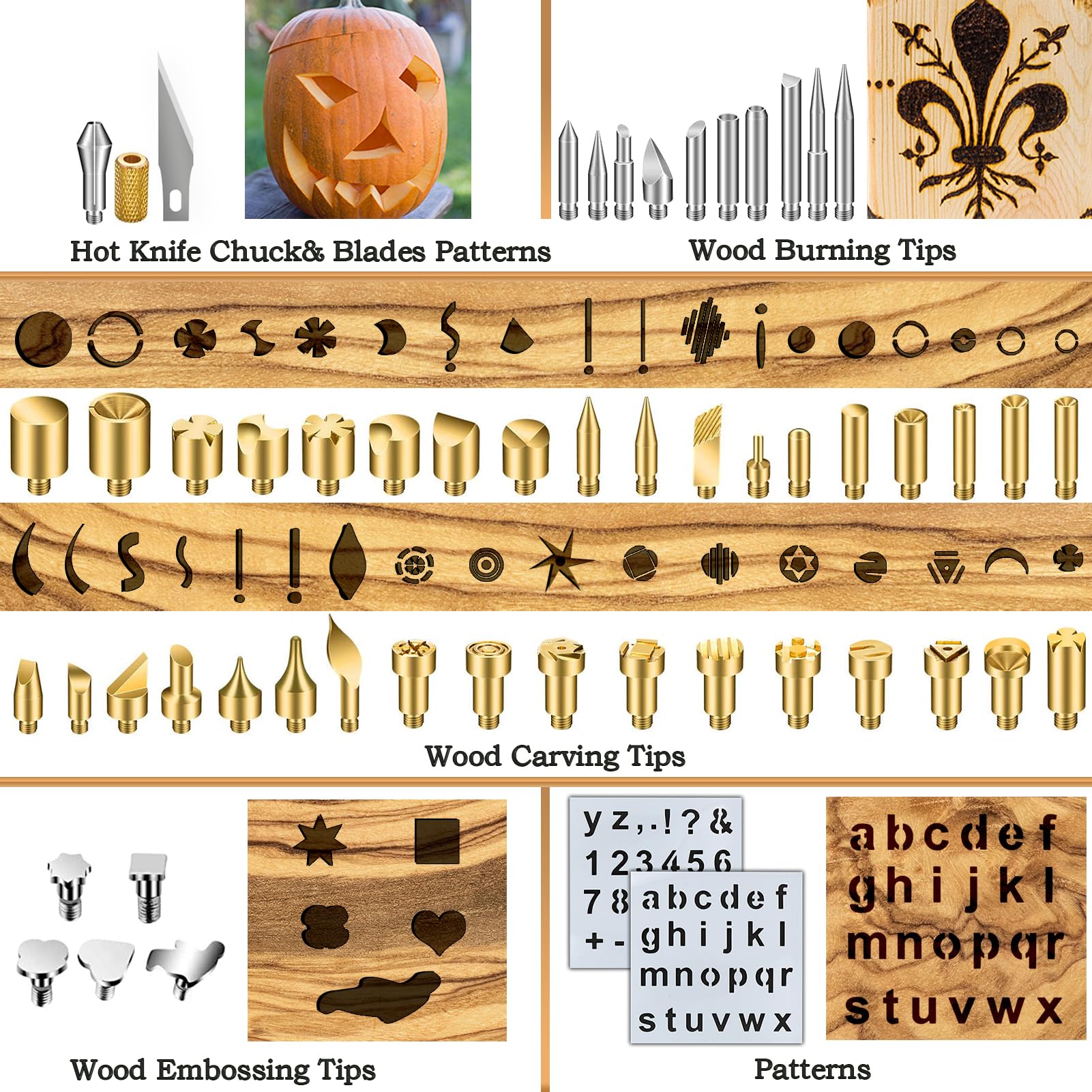 Tool 28-Piece Letter Stamp Set Brass Alphabet Branding Tips For