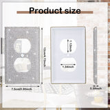 2 Pieces Sparkly Light Switch Cover Bling Outlets Cover Bling Light Switch Cover Diamond Outlet Cover Rhinestones Wall Plate Cover Crystal Shiny Wall TOODOO