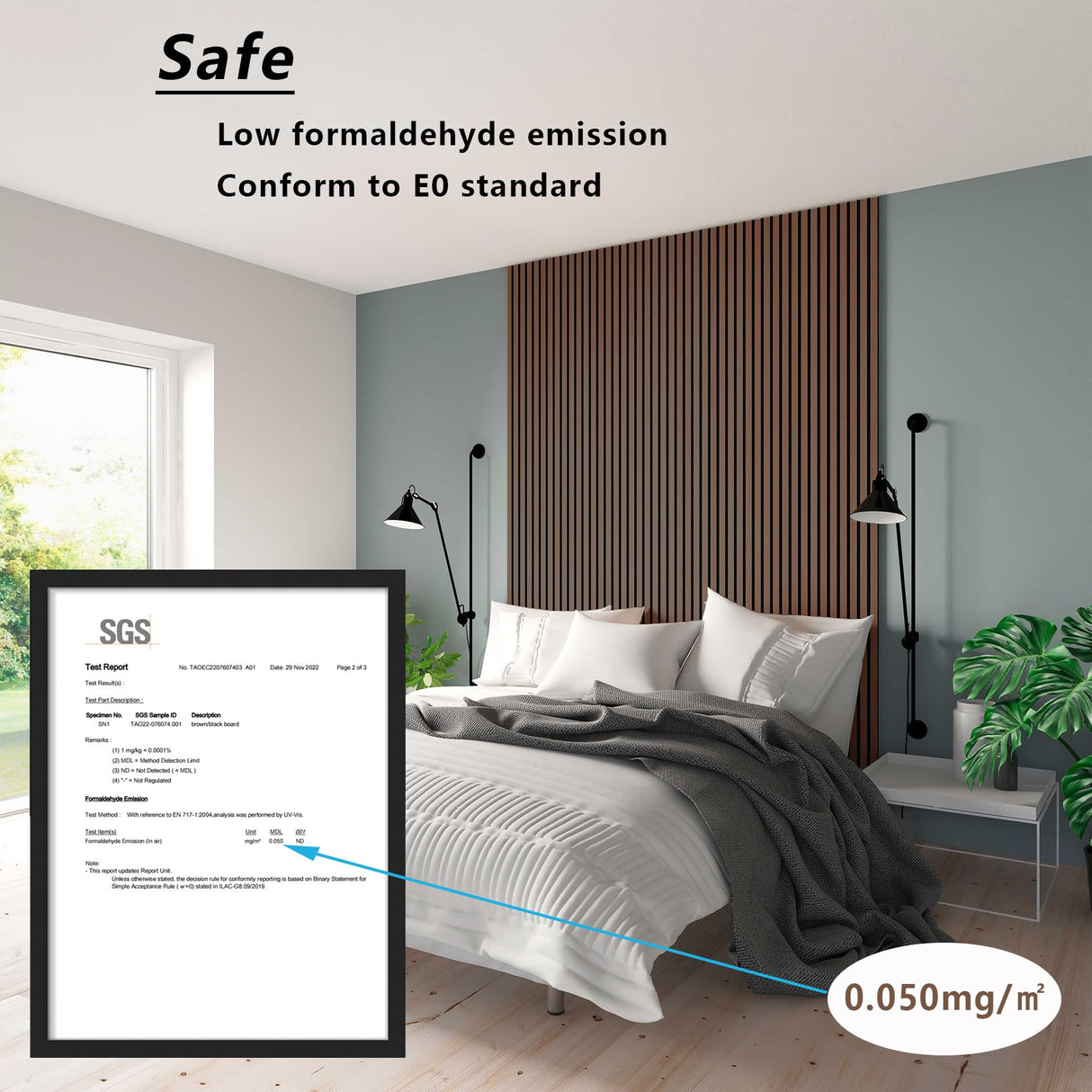 E-HAO 2 Piece Wood Slat Acoustic Panels for Stylish Decor and Noise Reduction, 3D Textured Panel for Ceiling and Wall - JK Walnut (94.5 L x 12.6 W E-HAO