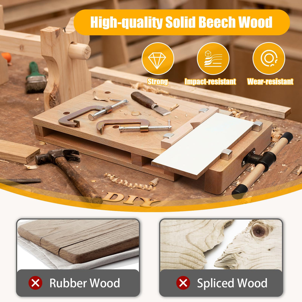 Woodworking Bench Vise,wood vise workbench for homes, woodworking studios, and teaching equipment for fixing and processing wood. PIOJNYEN