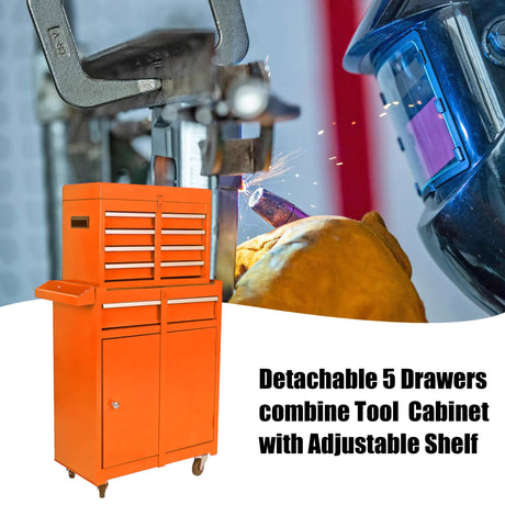 5-Drawer High Capacity Rolling Tool Chest with Wheels,Tool Box Combo Tool Storage Removable,Toolbox for Workshop and Mechanics Garage, Tool Storage Larmliss
