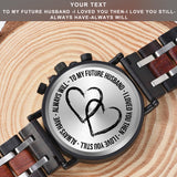 BOBO BIRD S18-1 Personalized Engraved Wood Watch Customized Wooden Watches for Husband Boyfriend Birthday Anniversary (Customized+Box) BOBO BIRD