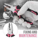 Hi-Spec 25pc Pink Household DIY Tool Kit for Women. Small Mini Tool Box Set of Starter Basic Ladies Tools For Home & Office Hi-Spec