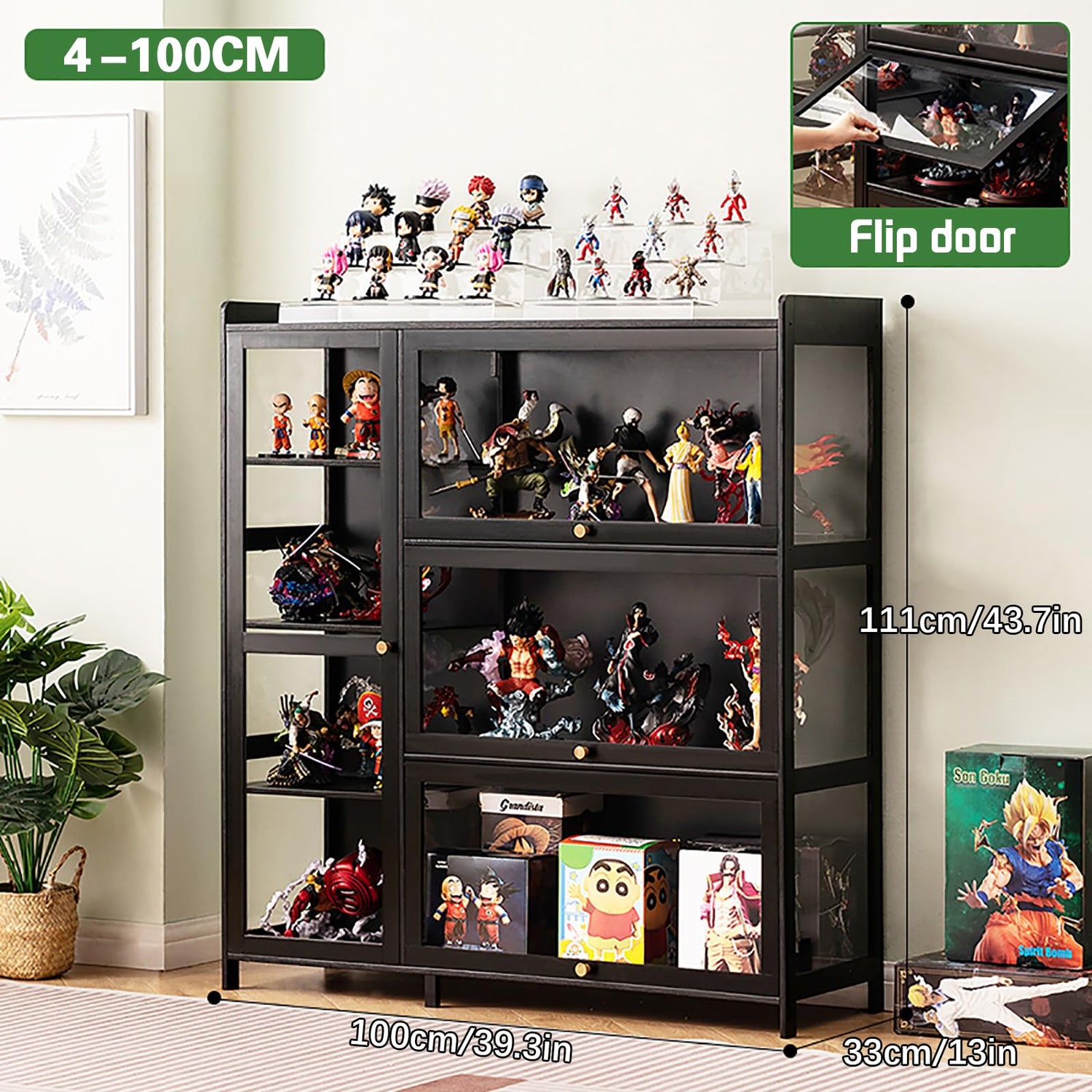 MXBCTMM Display Cases for Collectibles Acrylic Display case Glass Display Cabinet Curio Cabinet Figure Display case Cabinet China Cabinet Storage MXBCTMM