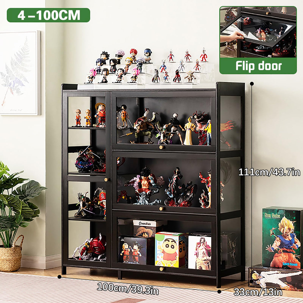 MXBCTMM Display Cases for Collectibles Acrylic Display case Glass Display Cabinet Curio Cabinet Figure Display case Cabinet China Cabinet Storage MXBCTMM