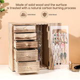 Homde Wood Jewelry Organizer 5 Layer Jewelry Box for Rings, Necklaces, Earrings, Bracelets, Watches Rustic Jewelry Boxes & Organizers for Women Homde