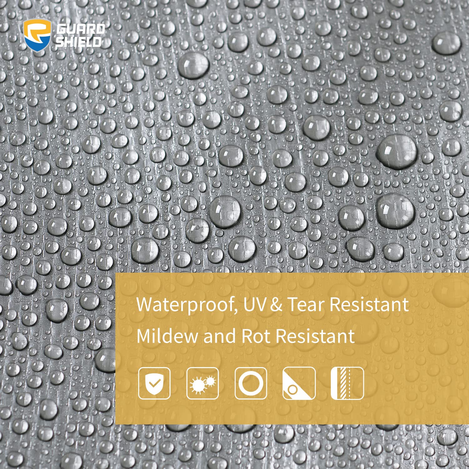 GUARD SHIELD Heavy Duty Tarp 12x20 Feet Silver/Black Multi Purpose Thick Waterproof Poly Tarp Cover 10mil GUARD SHIELD