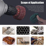 Glarks 10 Pack Non Woven Abrasive Wheel Drill Buffing Attachment Set, Red and Green Scouring Pads Power Scrubber Cleaning Kit with 1/4" Shank for Glarks