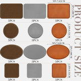 60 Pcs Blank Leatherette Hat Patches Rustic Laser Iron on Sewing Hat Patches with Adhesive Leather Patches for Hats Clothes Repair, 3 x 2 Inches Dunzy