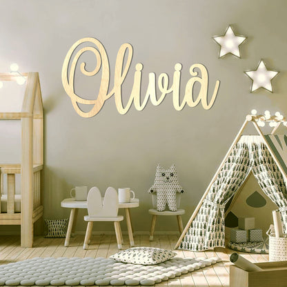 Personalized Nursery Décor 6" - 60" Wide, Custom Wooden Name Sign, Name Sign for Boy or Girl, Wedding Shower Gift, Personalized Children's Room Sign