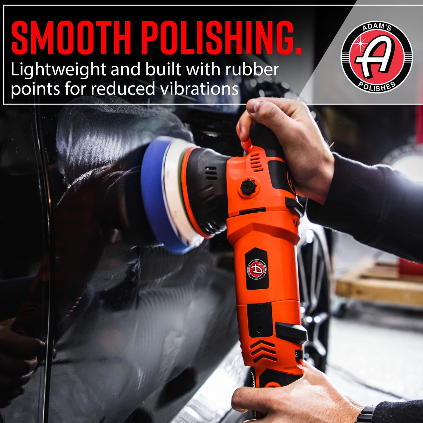 Adam's Polishes SK Pro 15mm Car Polisher - Professional Buffer Polisher For Car Detailing | Use W/Car Polish, Polishing Compound, or Car Scratch - WoodArtSupply