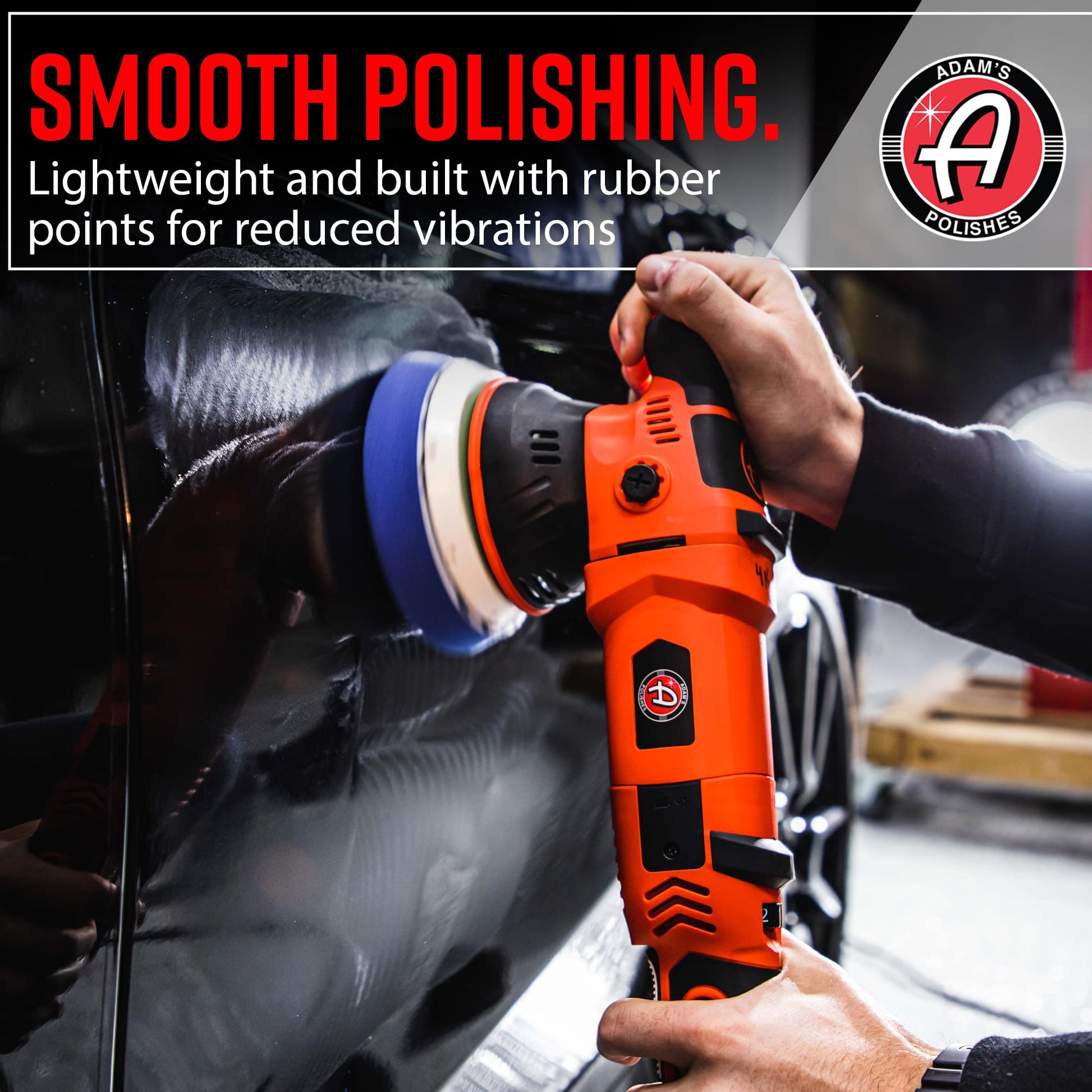 Adam's Polishes SK Pro 15mm Car Polisher - Professional Buffer Polisher For Car Detailing | Use W/Car Polish, Polishing Compound, or Car Scratch - WoodArtSupply