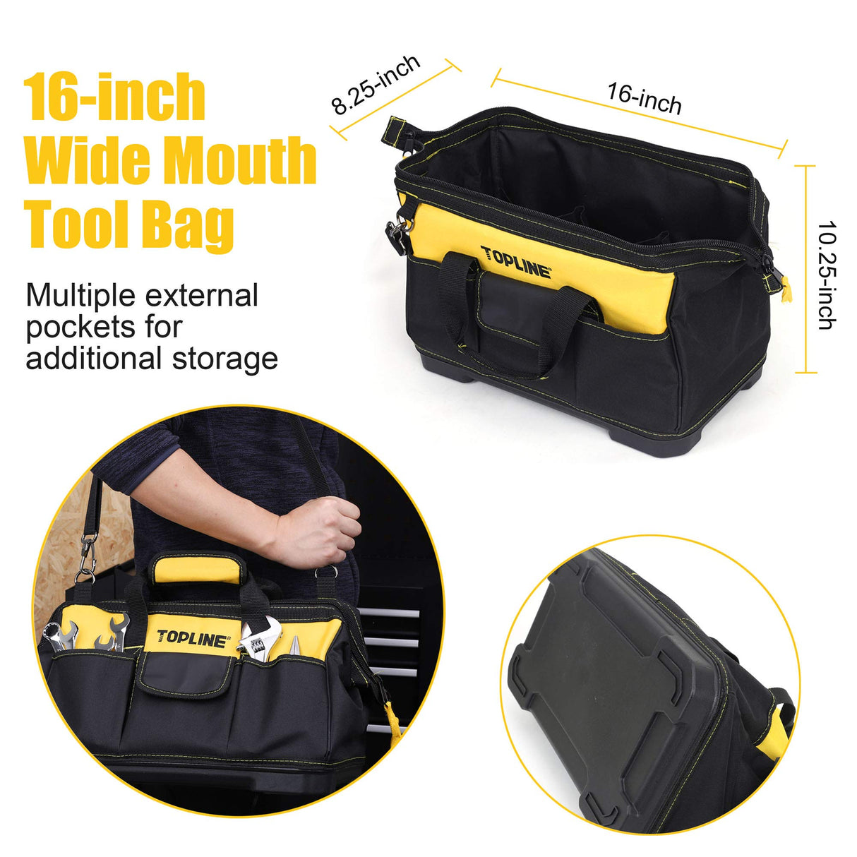 TOPLINE 467-Piece Household Home Tool Sets for Mechanics, 16-Inch Tool Bag with Heavy Duty Home Tool Kit Included, Tool Sets for Men, Tool Kits for Topline