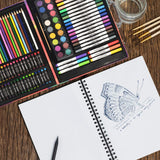 Darnassus 132-Piece Art Set, Deluxe Professional Color Set, Art Kit for Kids and Adult, With Compact Portable Case Darnassus