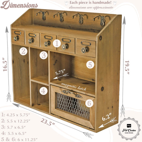 Farmhouse Solid Wood Multi-Functional Medicine Cabinet for Elegant Storage Solutions Felt Creative Home Goods