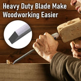 Professional Woodworking Cabinetmakers Mortise Chisel set Chrome-Vanadium Steel with Hornbeam Handles for Carpentry, Woodworking, Carving, Craftsman, MKC