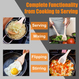 ECOSALL Healthy Wooden Spoons For Cooking Set of 6. Safe and Reliable Cooking Utensils for Kitchen – 100% Natural Nonstick Wood Spatula Spoon For ECOSALL