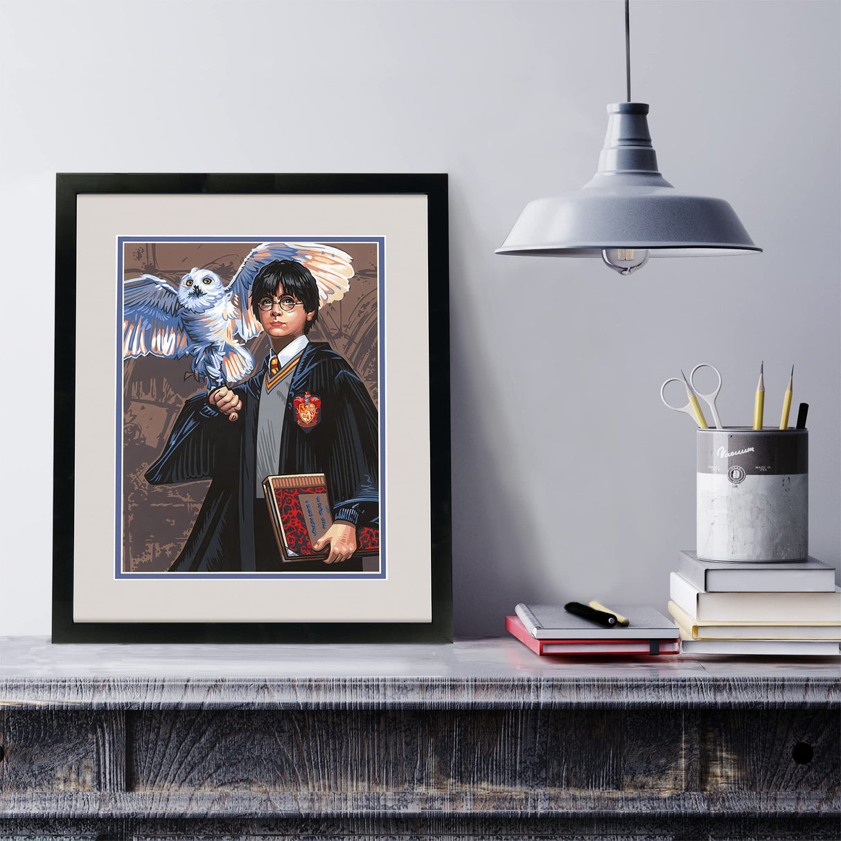 Dimensions PaintWorks Hedwig and Harry Potter Paint by Number Kit for Adults and Kids, Finished Project 11" x 14", Multicolor 15 Piece Dimensions