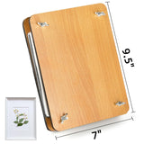 Noamus Flower Press Kit, 7" x 9.5" 6-Layer Wooden Leaves Pressing Kit for Adult, Solid Wood Book Pressed Plant Preservation Kit, DIY Arts Dried Noamus