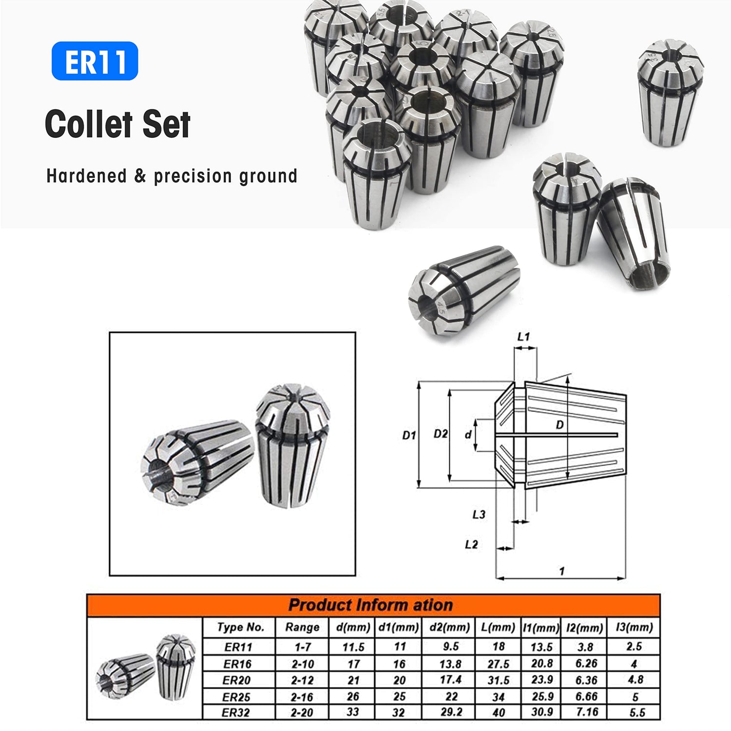 RATTMMOTOR CNC 1610 PRO 3 Axis GRBL Control DIY Mini CNC Router Machine Kit with Offline Controller and 14pcs ER11 Collets CNC Engraving Milling RATTMMOTOR